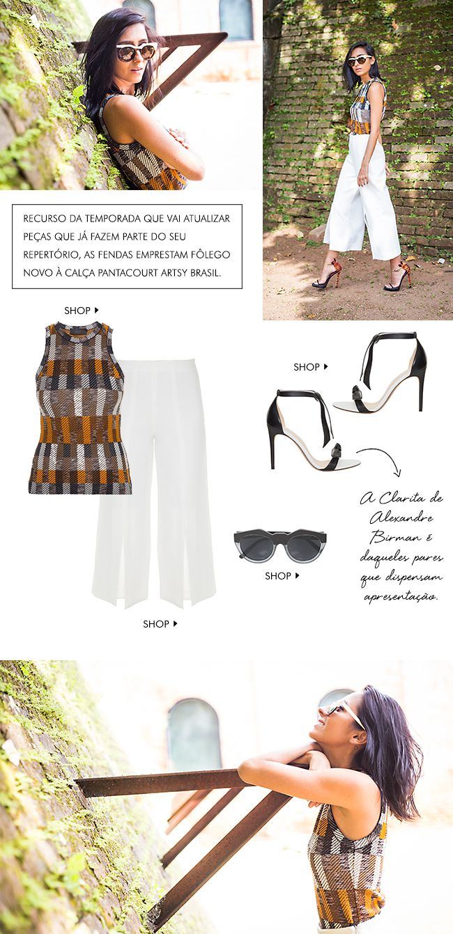 look francesca monfrinatti com regata coven e calça pantacourt artsy brasil no gallerist blog