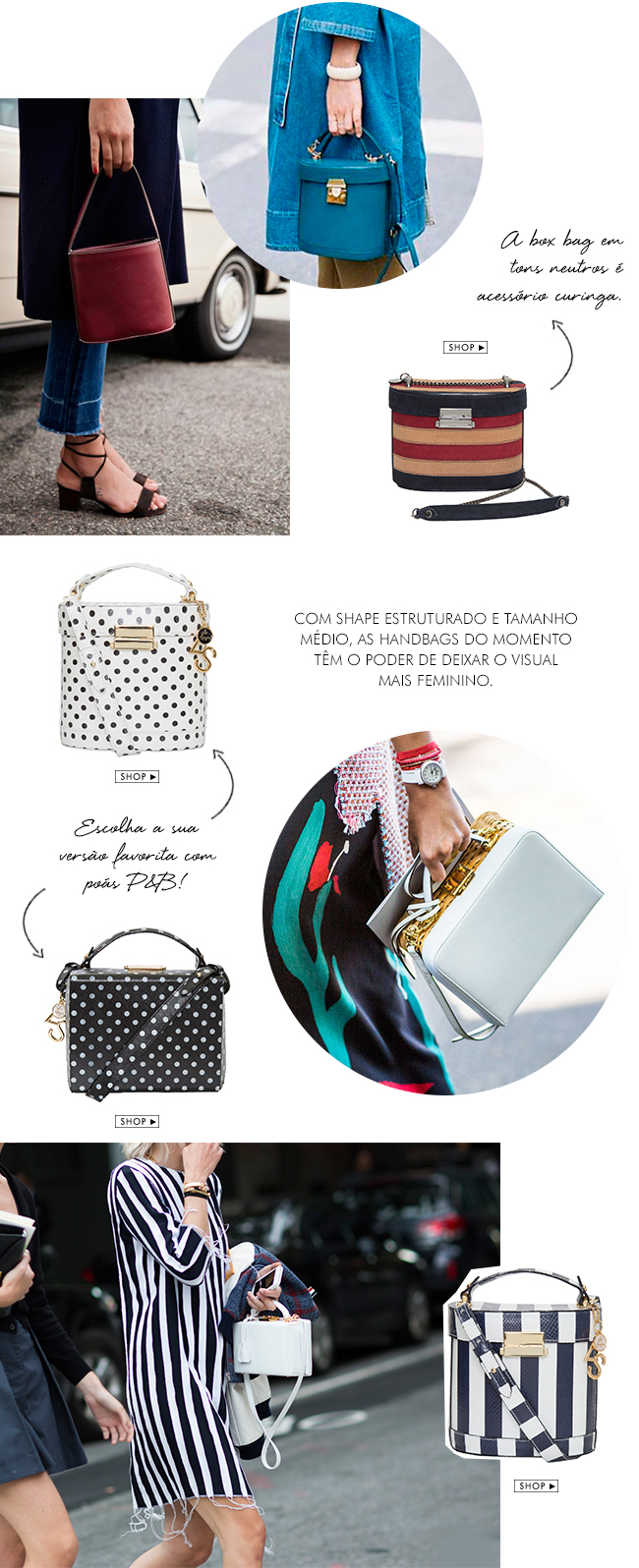 tendência da temporada box bag