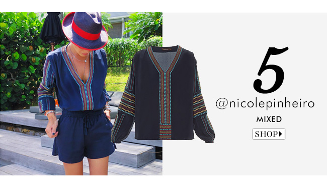 look férias nicole pinheiro com bata mixed à venda no gallerist