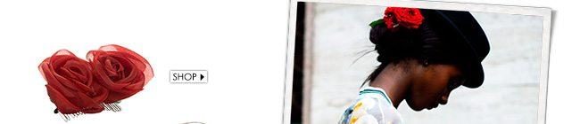 Grampo flores tula casqueteria para o look de carnaval