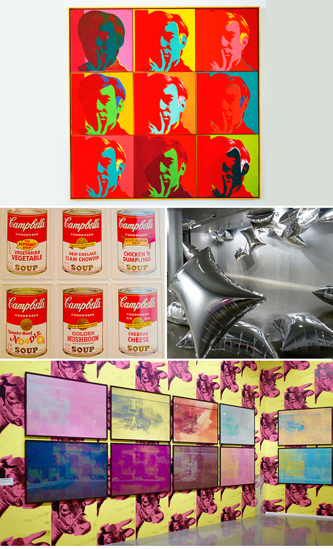 obras que fazem parte da mostra unlimited de andy warhol no mam em paris