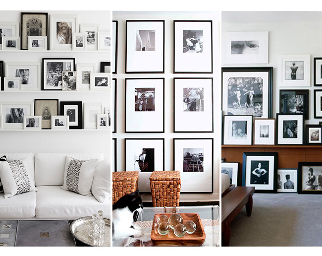 ideias de decoração com galeria de quadros