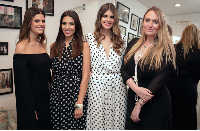 Carolina Cassou, Amanda Cassou, Mariana Cassou e Giulia Alterio no lançamento da coleção Candy para Gallerist