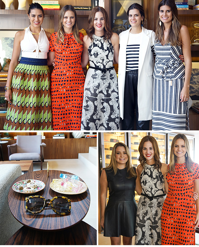 amanda cassou, fernanda cassou, vic ceridono, carol cassou, mariana cassou no brunch de lançamento do livro dia de beauté no nomaa hotel em curitiba