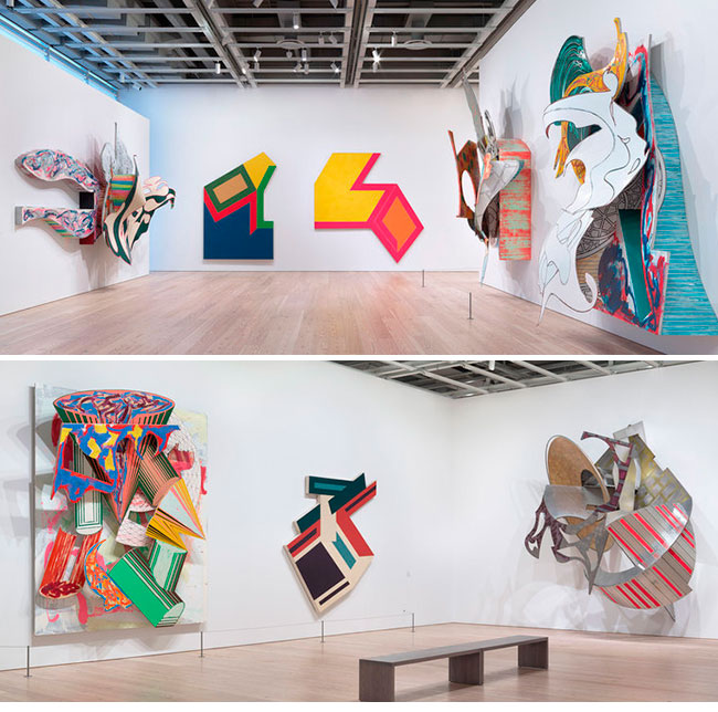 obras da mostra Frank Stella: a retrospective, em cartez até fevereiro no Whitney Museum, em Nova York