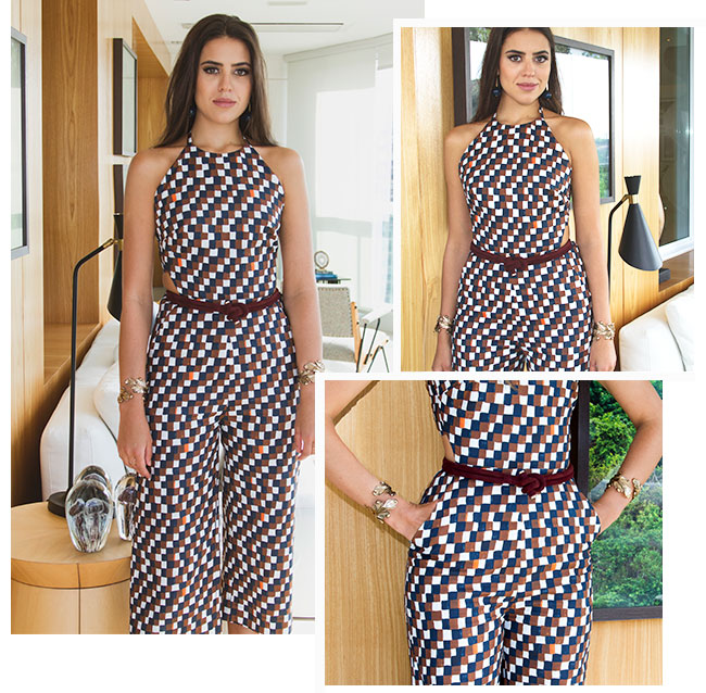 get the look: a sister amanda cassou ensina como usar macacão com o modelo da estilista carioca andrea marques