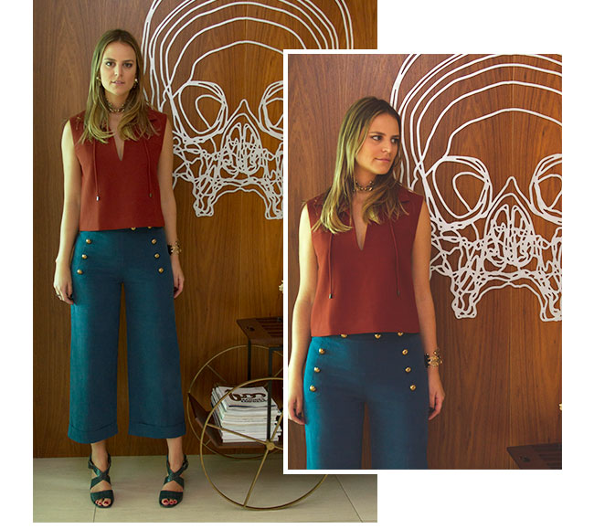 get the look: compre o look eleito pela sister fer cassou com calça pantacourt e top cropped