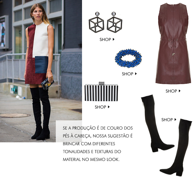 get the look como usar vestido de couro e botas over the knee