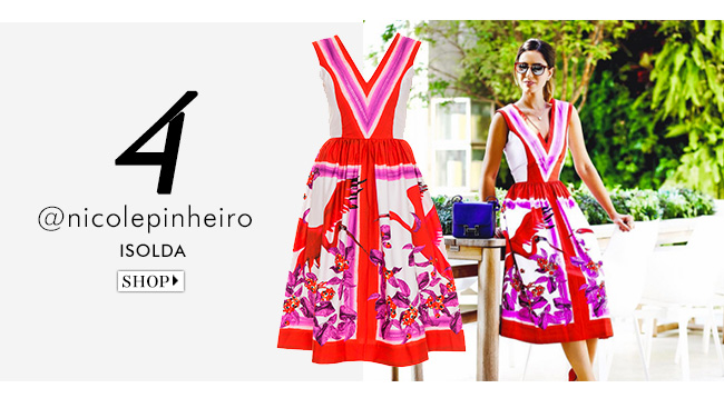 insta-shop nicole pinheiro com vestido isolda da coleção tupi-guaraná à venda no gallerist blog & shop