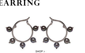 Brinco Argola Pérolas Negras