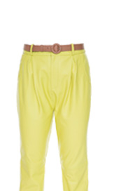 Calça Com Cinto Baunilha