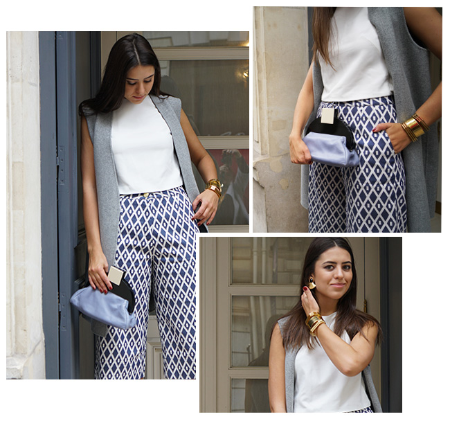 get the look amanda cassou veste calça pantacourt artsy brasil durante a pfw semana de moda de paris