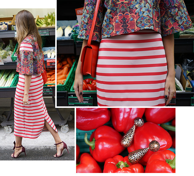 mari cassou veste saia e cropped lucas magalhães