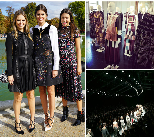 amanda cassou, mariana cassou e fernanda cassou com looks valentino em paris e cliques do desfile de verão 2016 da grife italiana