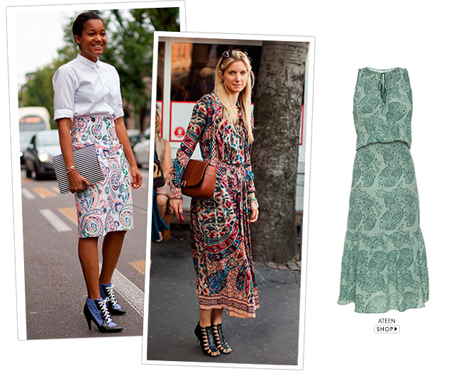 looks street style inspiração como usar estampa paisley