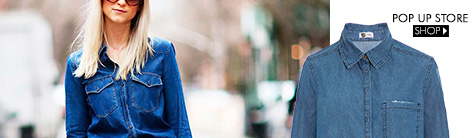 camisa jeans pop up store