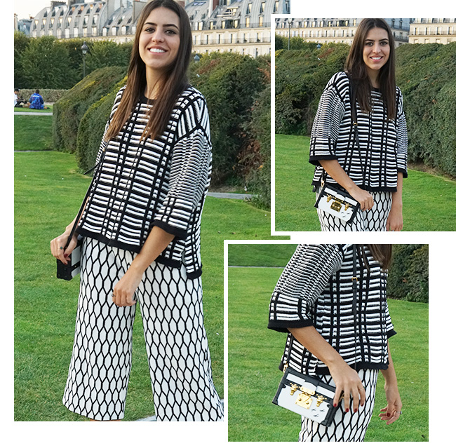 amanda cassou veste look com top lolitta e pantacourt gig em paris