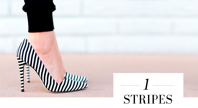 sapatos estampados listras