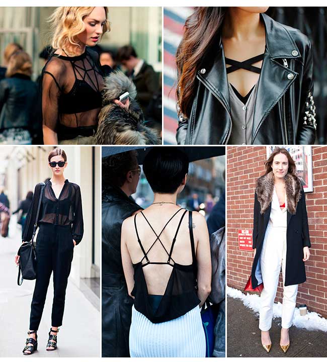 como usar strappy bra street style gallerist