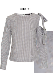 Camisa Manga Laço Bianza