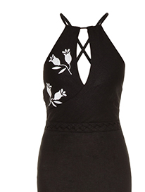 Vestido Midi Amarração Bordado Lale