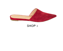 Mule Camurça Cereja