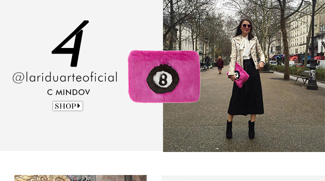 insta-shop lari duarte usa clutch cmindov + francesca monfrinatti para gallerist