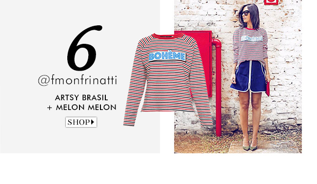 insta-shop francesca monfrinatti veste tricot artsy brasil + melon melon para gallerist