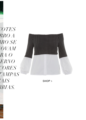 Bata Sobreposta Ombro a Ombro Artsy