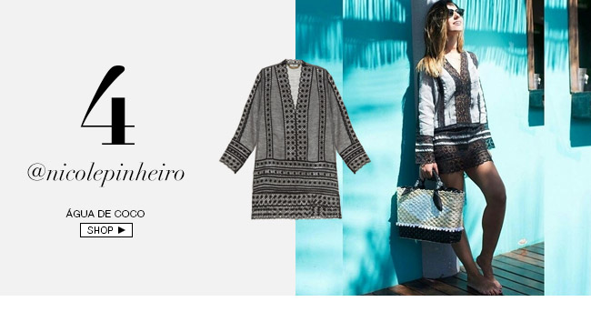 Nicole Pinheiro com saída de praia Água de Coco à venda no Gallerist Blog & Shop