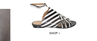 rasteira preta e branca Manolita à venda no Gallerist