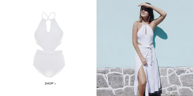 Designer Lu Botto usando peça de roupa vendida no Gallerist