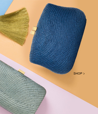 clutch Serpui Marie revestida de palha à venda no Gallerist Blog & Shop