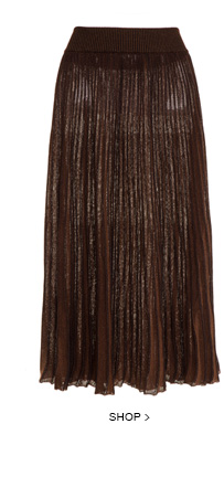 Saia Plissado - Saia Midi Plissada Poliana Magrella