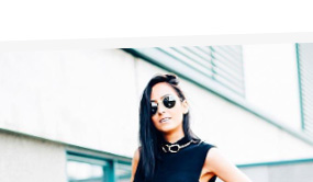 Francesca Monfrinatti Francesca Monfrinatti com look criado com peças vendidas no Gallerist