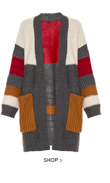 Cardigan Tricot Mathew Grey Framed Cardigan Tricot Mathew Grey Framed