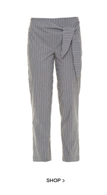 Calça Cigarrete Amarração Stripes Bianza