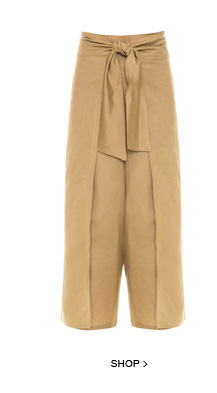 Calça Pantacourt Wrap Brown Suia