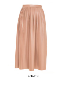 Saia Midi Plissada Reta Bianza