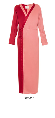 Vestido Longo Wrap Pink Framed