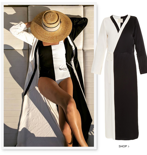 Vestido Longo Wrap Black Framed