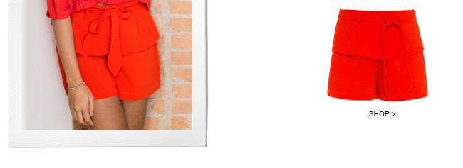 Short Camila Orange Lila Deux Short Camila Orange Lila Deux