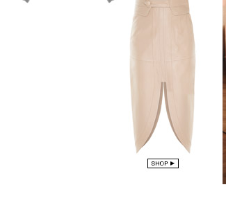 Saia Pétala Couro Bege Cruise+Gallerist