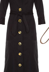 Vestido Midi Chemise Turtle Black Framed Vestido Midi Chemise Turtle Black Framed