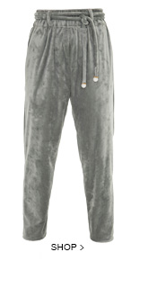 Calça Cigarrete Tube Velour