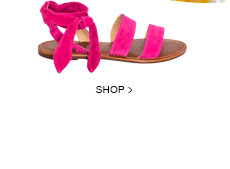 Flat Lace Up Bright Pink