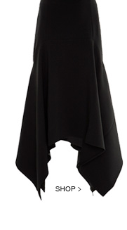 Saia Midi Babados Pontas Lisas