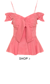 Top Peplum Vichy Red Top Peplum Vichy Red