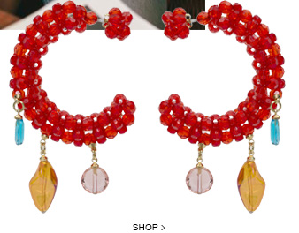 Maxi Argola Red Roses Salt