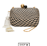 bolsa-clutch-palha-tassel-rajada-preto-e-branco-isla bolsa-clutch-palha-tassel-rajada-preto-e-branco-isla